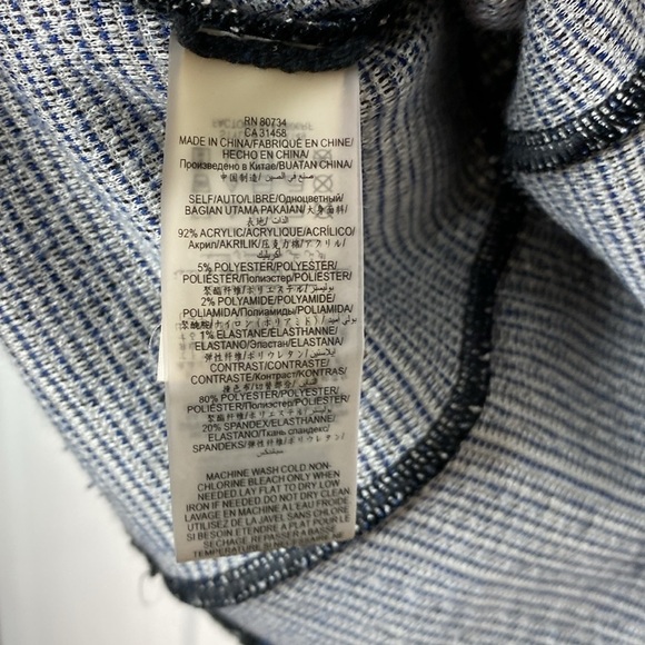 BCBGMaxAzria Yasmin Black and White Patterned Sleeveless Top - XXS - Picture 4 of 5